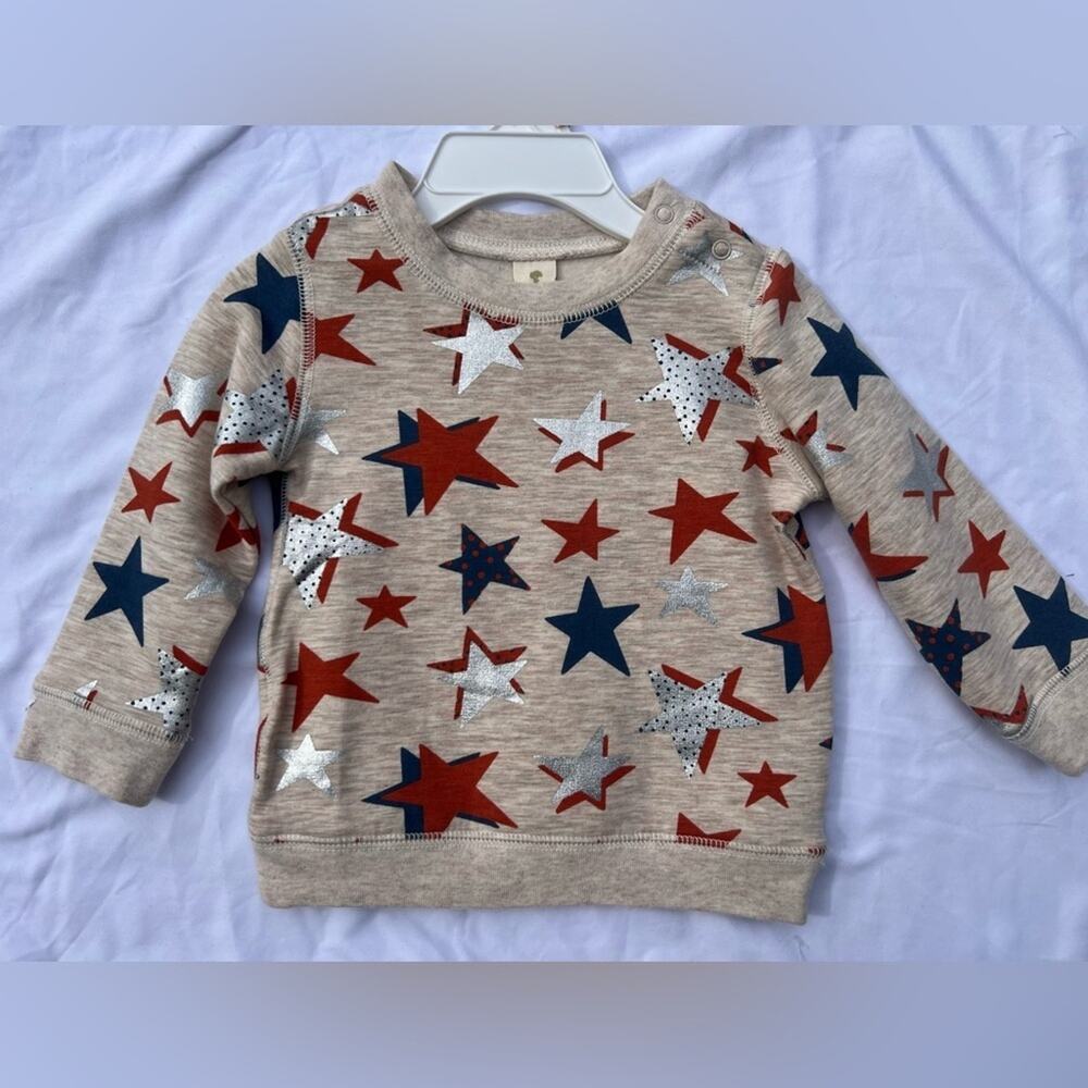 Tucker + Tate Tan Stars Sweatshirt- Size 9 months